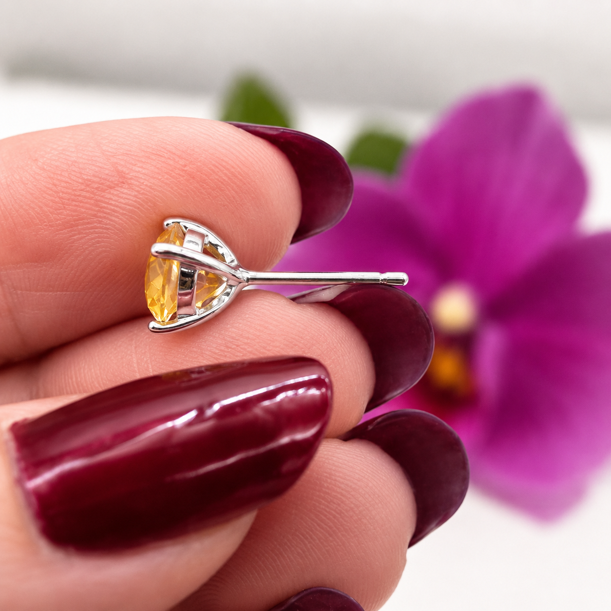 2.5 Carat Round Fancy Yellow Halo (Removable) Stud 925 Sterling Silver Earrings XFE8127